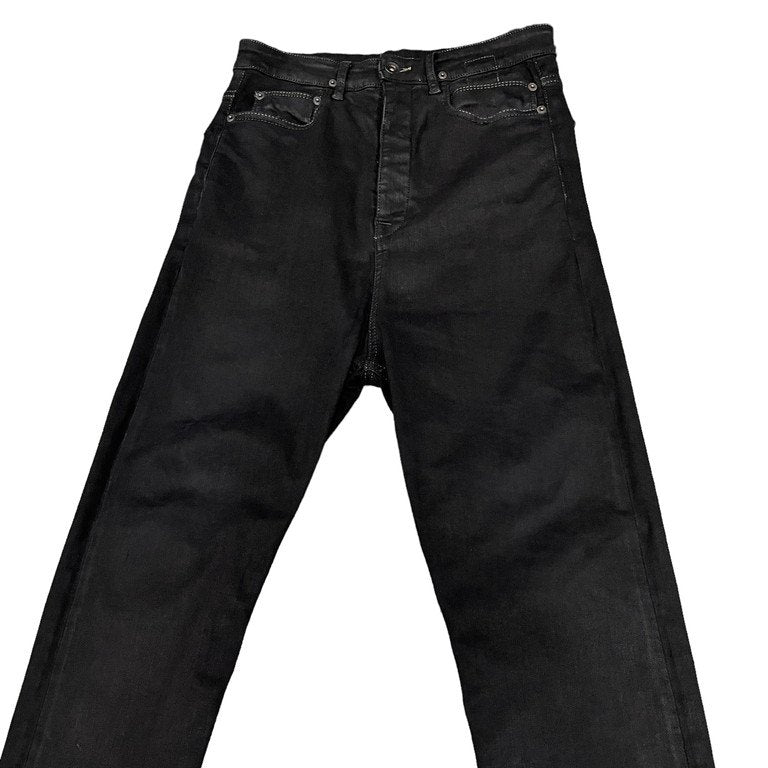 Rick Owens DRKSHDW ASTAIR CROPPED アステールクロップドサルエルブラックデニムパンツ ジーンズ ドロップクロッチ