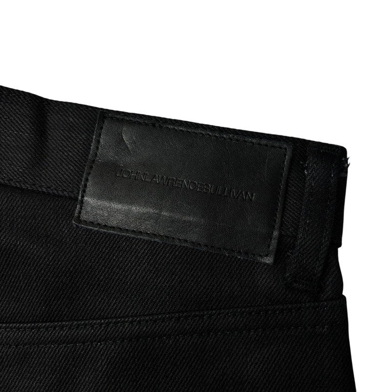 JOHN LAWRENCE SULLIVAN Rigid Denim Zipped Pants リジッドブラックデニムフロントジップパンツ ボトムス ジーンズ 定価44,000円 ジョンローレンスサリバン メンズ