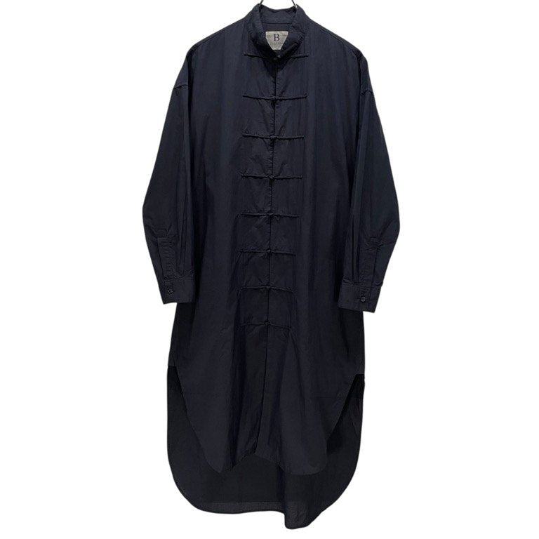 B Yohji Yamamoto 17SS コットンブロードラウンドカットヘムロングシャツワンピース ブラウス トップス ビー ヨウジヤマモト レディース メンズ ユニセックス