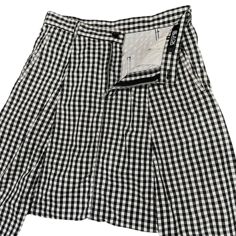 BLACK COMME des GARCONS ギンガムチェックサルエルハーフパンツ ショーツ ショート ボトムス ブラック コムデギャルソン メンズ レディース ユニセックス