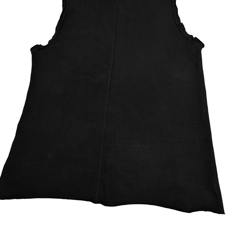 Rick Owens 23AW LUXOR TOP ルクソールトップ コットンレザー切替カットオフノースリーブベスト カットソー Tシャツ トップス シャツ ジャケット コート アウター RR02C7103BGCOL1 定価173,800円