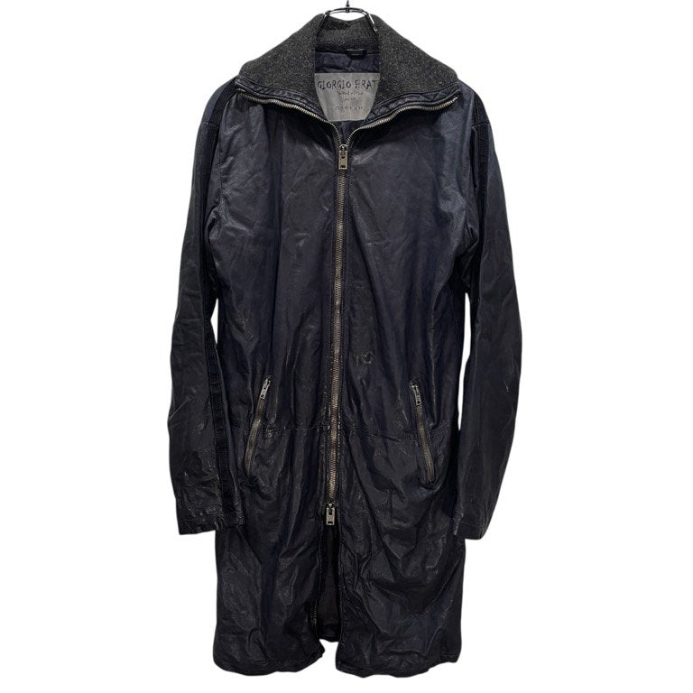 GIORGIO BRATO Limited edition Art.001 ITEM #4 ベビーラムレザー総シルクライニングジップアップレザーコート ジャケット ブルゾン アウター 限定 ジョルジオブラット メンズ