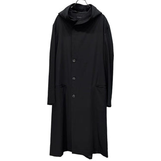 REGULATION Yohji Yamamoto MEN 19AW WOOL GABARDINE HOODED COAT ウールギャバジンフーデッドコート フードコート HC-C01-140 定価160,600円 ジャケット ブルゾン アウター ヨウジヤマモト レギュレーション メン メンズ