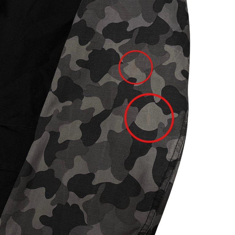 BLACK COMME des GARCONS 12SS ポリエステル縮絨迷彩リップストップ切替4Bテーラードジャケット ブレザー カモフラージュ アウター ブラック コムデギャルソン メンズ レディース ユニセックス