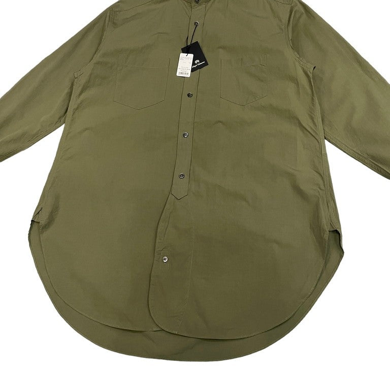 Nigel Cabourn 21SS STAND COLLAR SHIRT -HIGH DENSITY COTTON TWILL コットンツイルスタンドカラーグランパシャツ 新品 タグ付 長袖シャツ バックギャザー ナイジェルケーボン メンズ