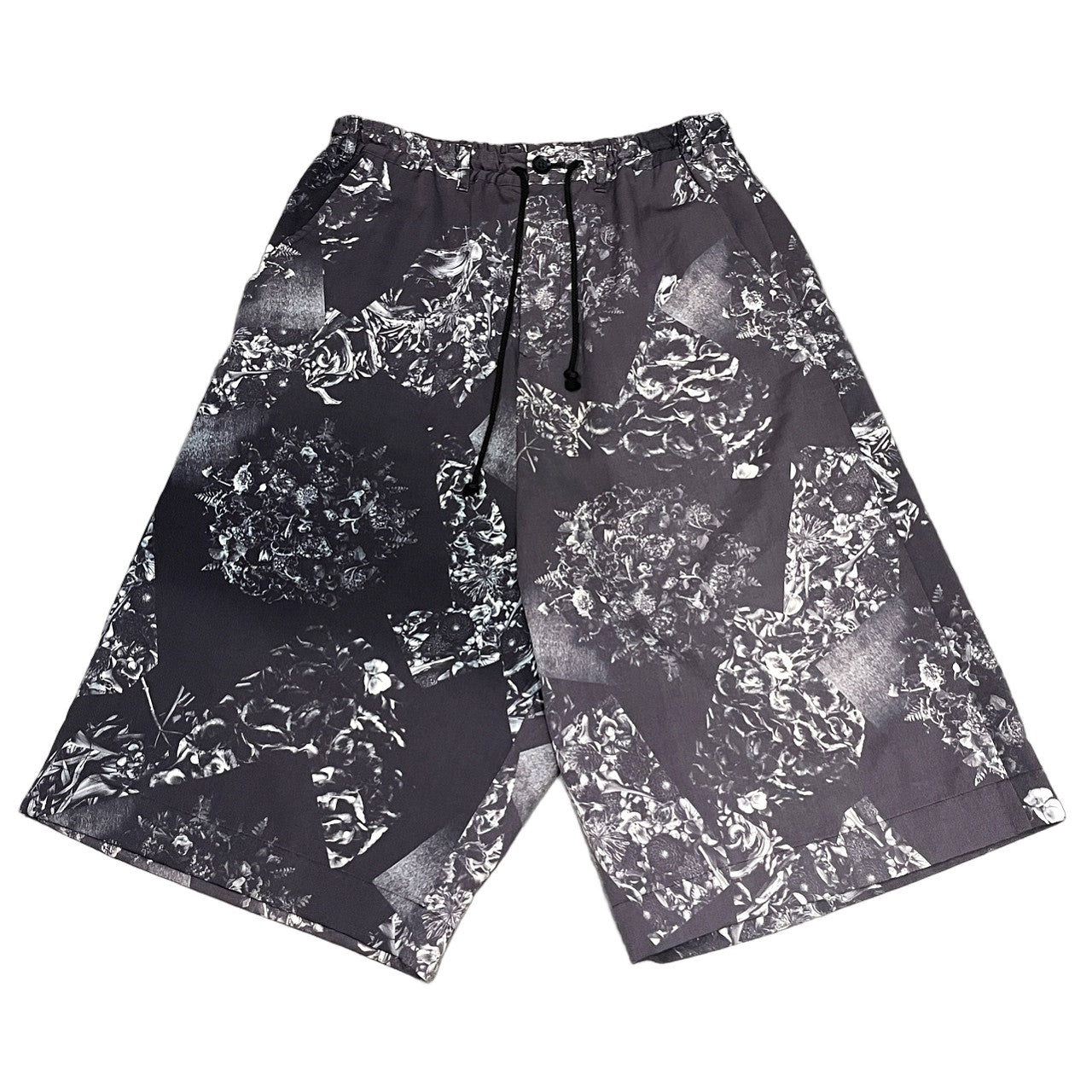 Ground Y 18SS Nicolai Bergmann フラワープリントサルエルワイドハーフパンツ ボトムス 花 Yohji Yamamoto グラウンドワイ ヨウジヤマモト ニコライバーグマン メンズ レディース ユニセックス