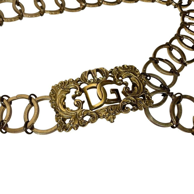 DOLCE&GABBANA 彫金ロゴバックルリングフックタッセルベルト D&G Archive フリーサイズ 服飾雑貨 小物 ドルチェアンドガッバーナ メンズ レディース ユニセックス