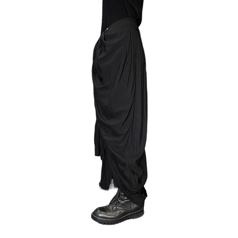 JULIUS 24SS SILK BANBOO CLOTH PRIEST LONG SKIRT レーヨンシルクバンブークロスカットオフプリーストロングスカート 巻き ラップ パンツ ボトムス 857SKU1 定価104,500円