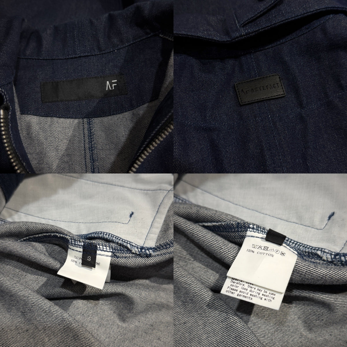 A.F ARTEFACT DENIM TUCK SLEEVES JACKET デニムタックスリーブジップアップジャケット ブルゾン コート アウター エーエフ アーティファクト メンズ