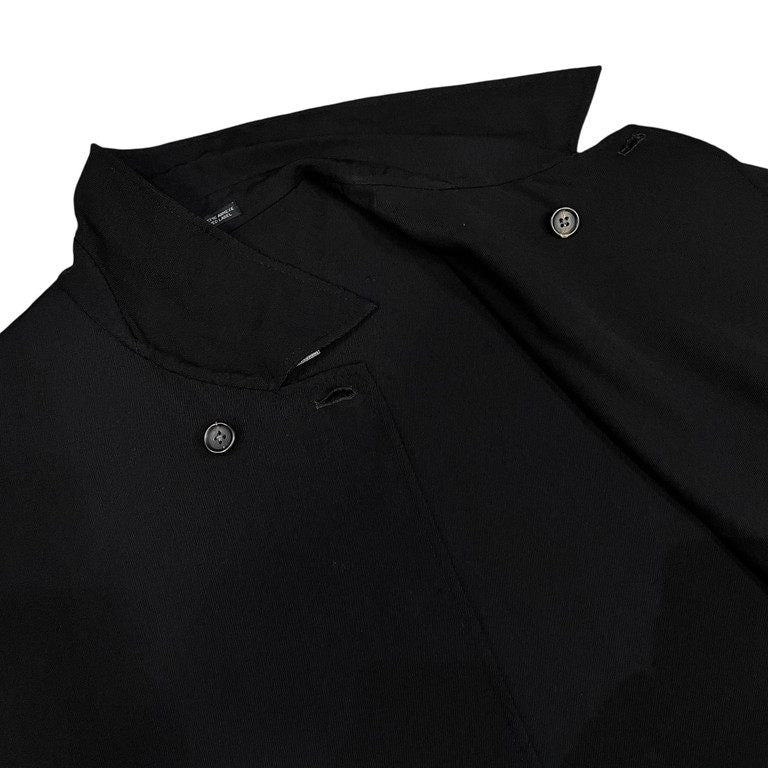 Yohji Yamamoto Pour Homme ウールボタンレスロングコート Archive 80s 90s 初期 希少 丸文字ロゴ ジャケット ブルゾン アウター ヨウジヤマモトプールオム メンズ