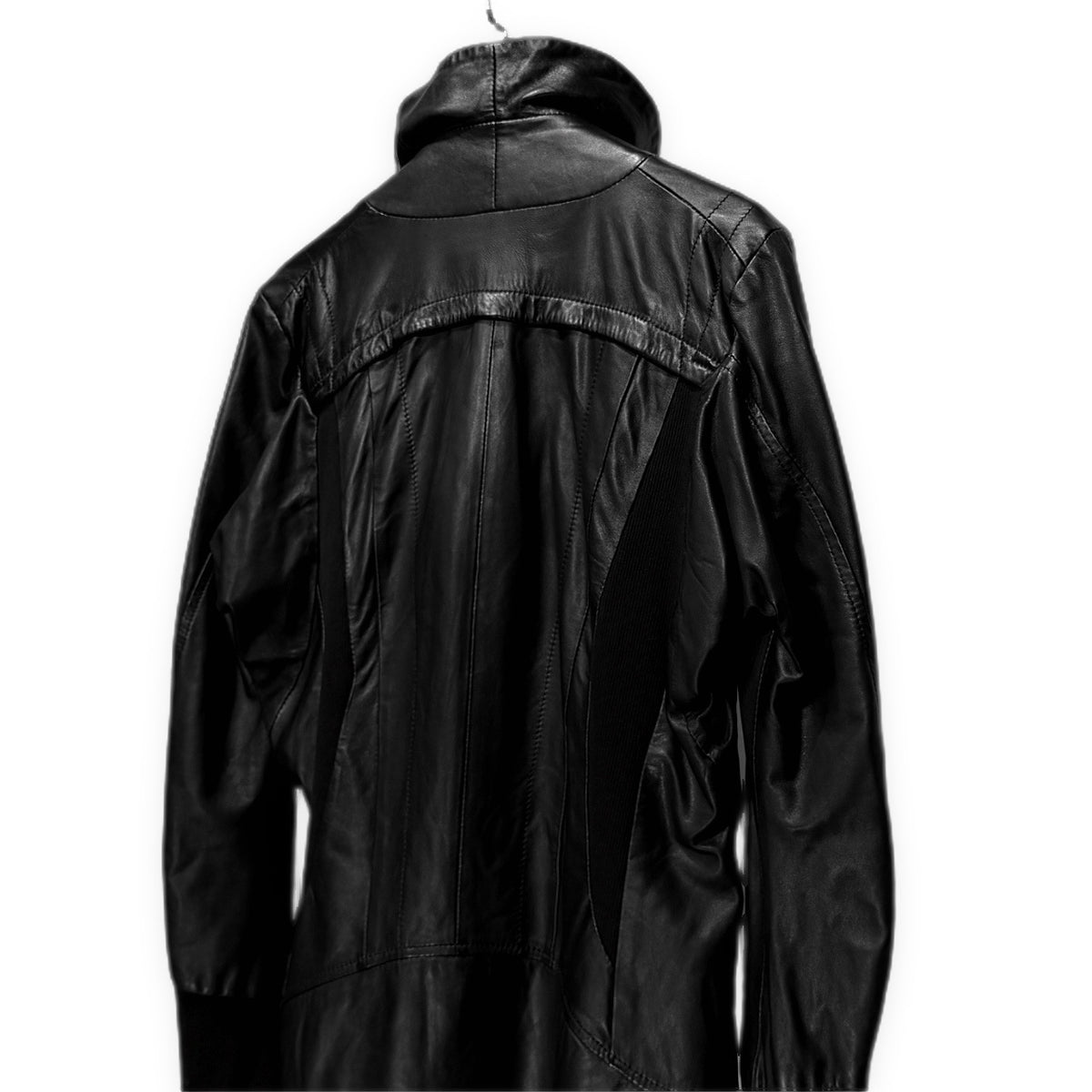 EKAM ラムレザーハイネックジャケット ライダース ダブルジップ ブルゾン コート アウター エカム メンズ