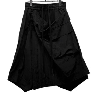 A.F ARTEFACT 天竺コットンナイロンタフタ切替フロントラップサルエルハーフパンツ ショーツ ボトムス エーエフ アーティファクト メンズ