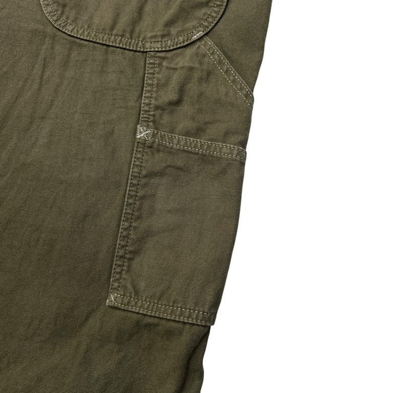 GANRYU 13SS ヴィンテージディテールアシンメトリーコットンクロップドサルエルパンツ ボトムス 股リベット オフセットベルトループ ペインター Archive COMME des GARCONS ガンリュウ コムデギャルソン メンズ