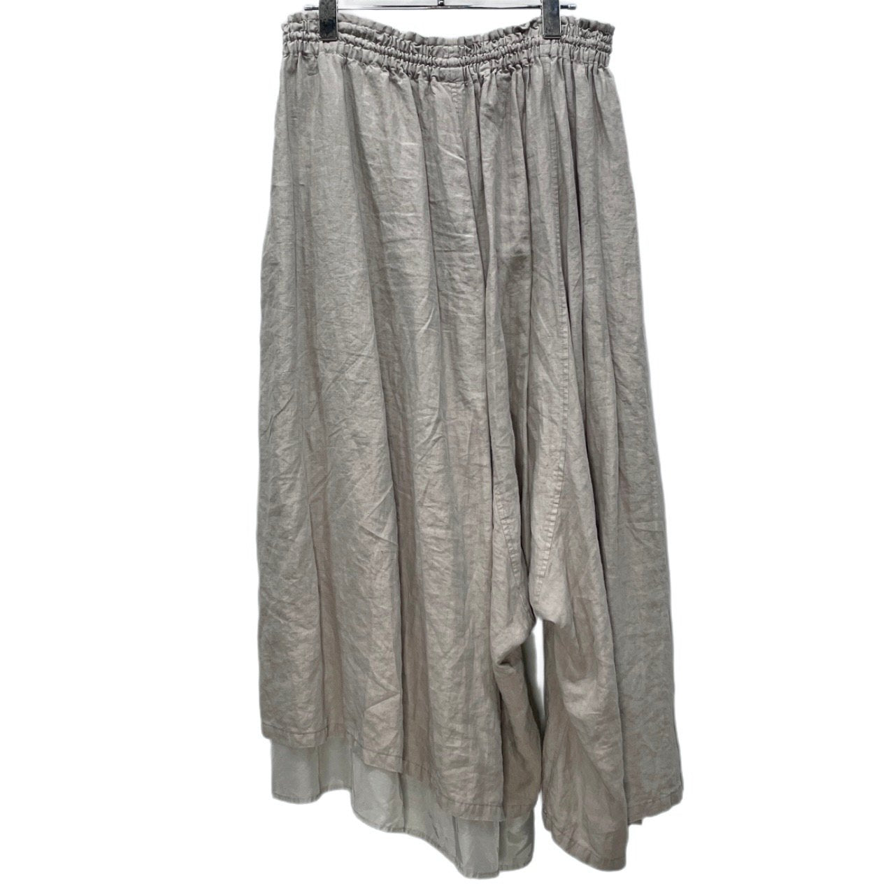 Y's キュプラレイヤードリネンアシンメトリーイージーワイドサルエルパンツ ボトムス Yohji Yamamoto Femme ワイズ ヨウジヤマモト レディース