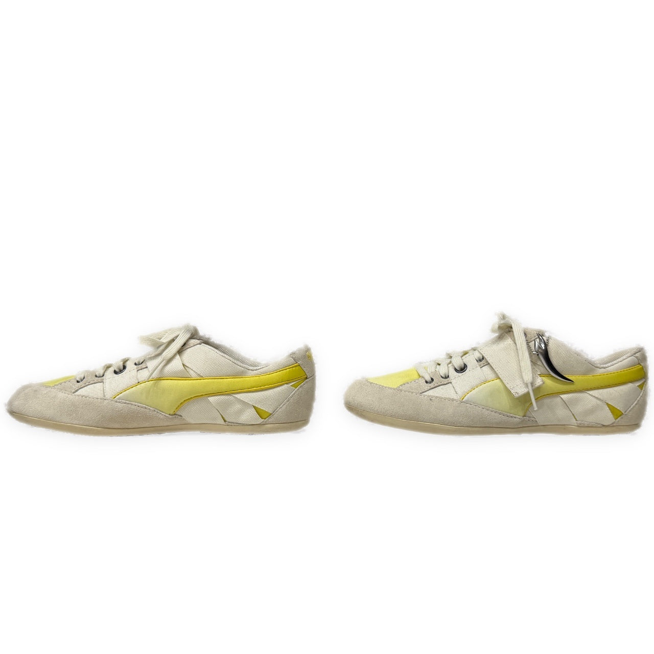 Alexander McQueen × PUMA 10SS CUTMAN SATIN LOW WN’S スエードレザー切り替えローカットスニーカー シューズ 22.5cm アレキサンダーマックイーン プーマ レディース