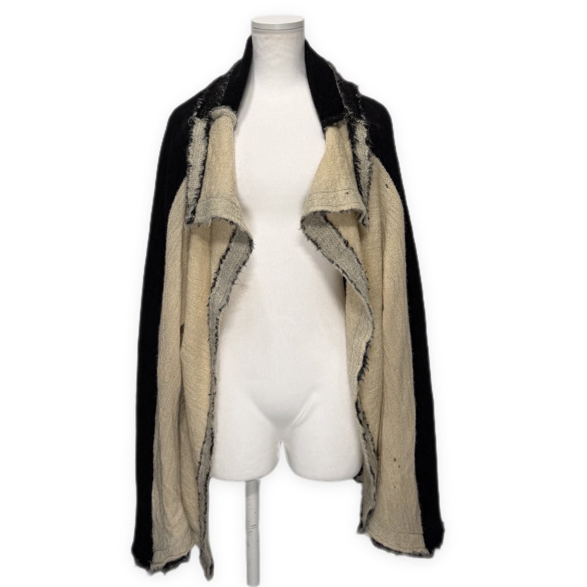 A-POC ISSEY MIYAKE 03AW バイカラーカットオフデザインボタンレスニットジャケット カーディガン トップス アウター Archive エーポック イッセイミヤケ メンズ レディース ユニセックス