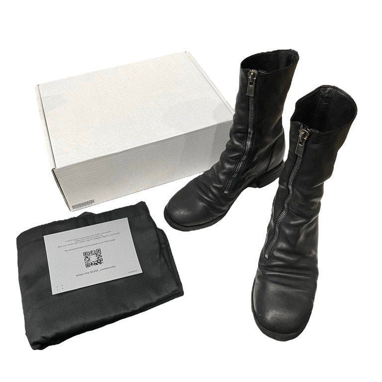 Yohji Yamamoto Pour Homme × GUIDI 23AW SOFT CALF LEATHER FRONT ZIPPER BOOTS ソフトカーフレザーフロントジッパーブーツ HJ-E23-774 シューズ Vibram 定価265,100円 ヨウジヤマモトプールオム グイディ メンズ