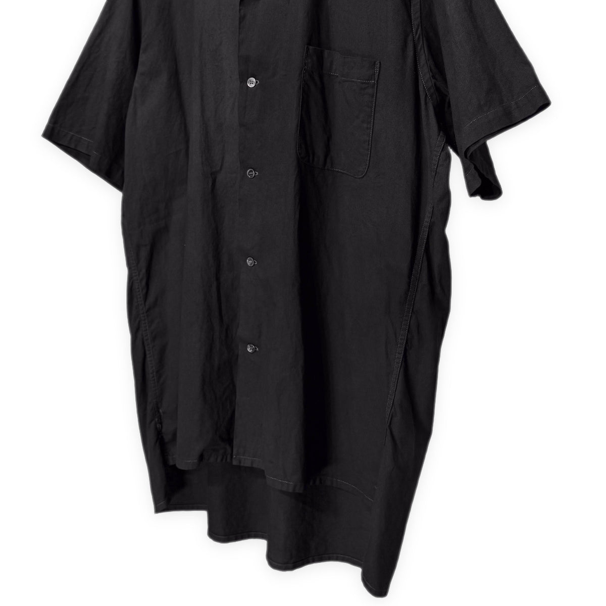 Y's for men 製品染めオープンカラーシャツ 半袖 開襟 ブラウス トップス Archive 90s Yohji Yamamoto Pour Homme ワイズフォーメン ヨウジヤマモトプールオム メンズ