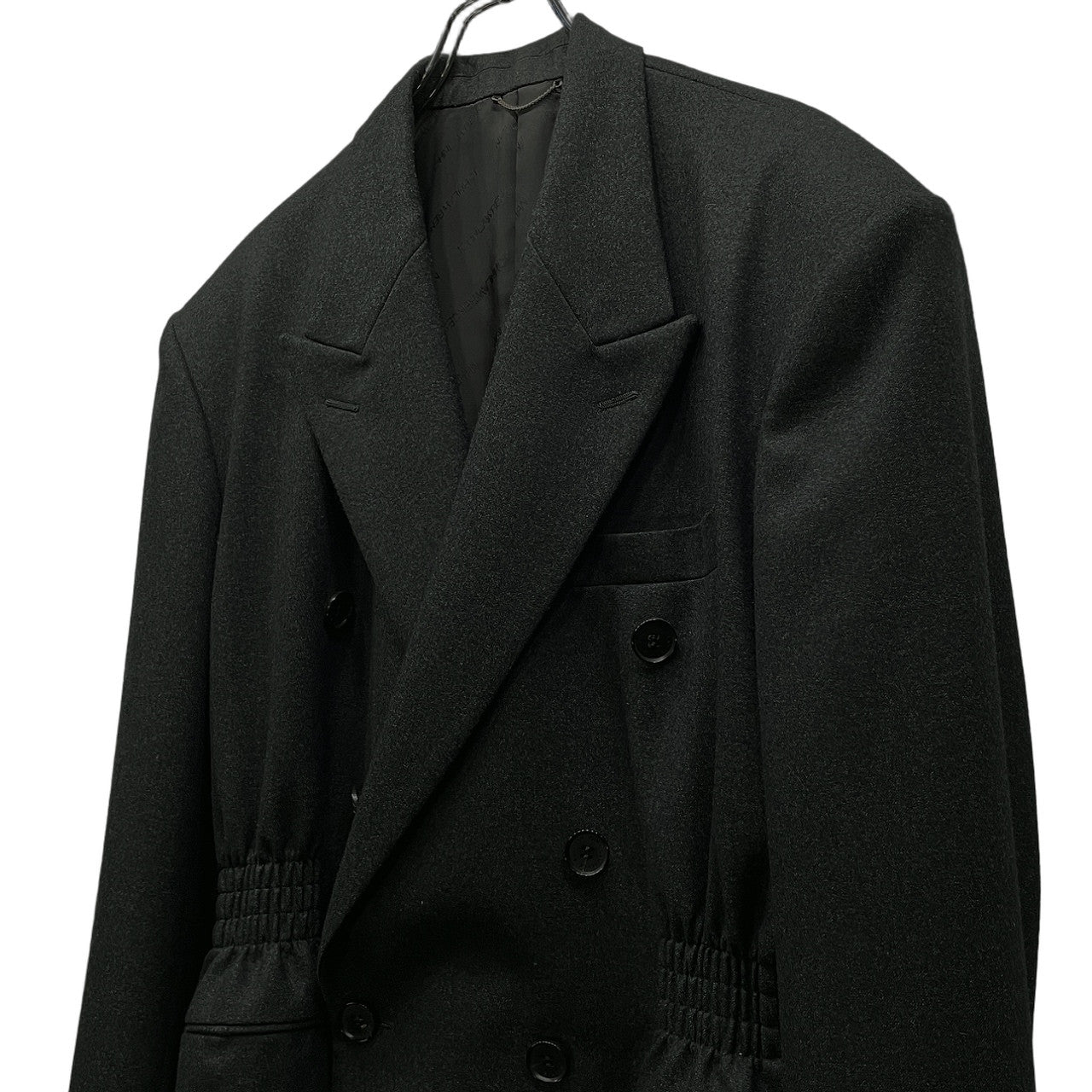 JOHN LAWRENCE SULLIVAN 20AW WAIST GATHERED JACKET ウエストギャザーダブルブレストテーラードジャケット ブレザー ブルゾン コート アウター 定価110,000円 ジョンローレンスサリバン メンズ