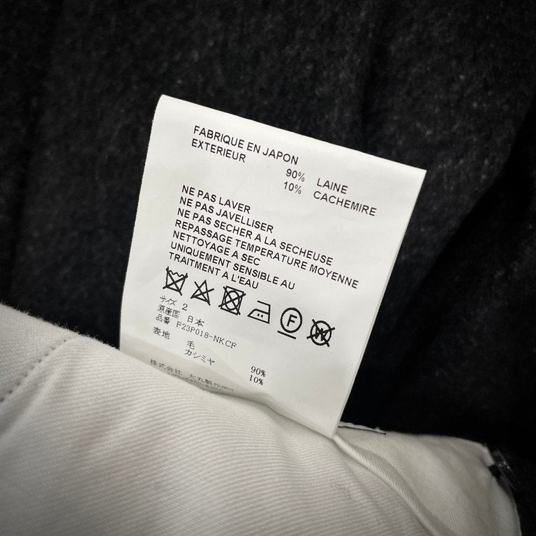 OVERCOAT 23AW PLEATED TROUSER WITH LOOPS IN WOOL FLANNEL ウールカシミヤフランネル1タックトラウザーズ パンツ スラックス ボトムス カシミア 定価69,300円 F23P018-NKCF オーバーコート メンズ