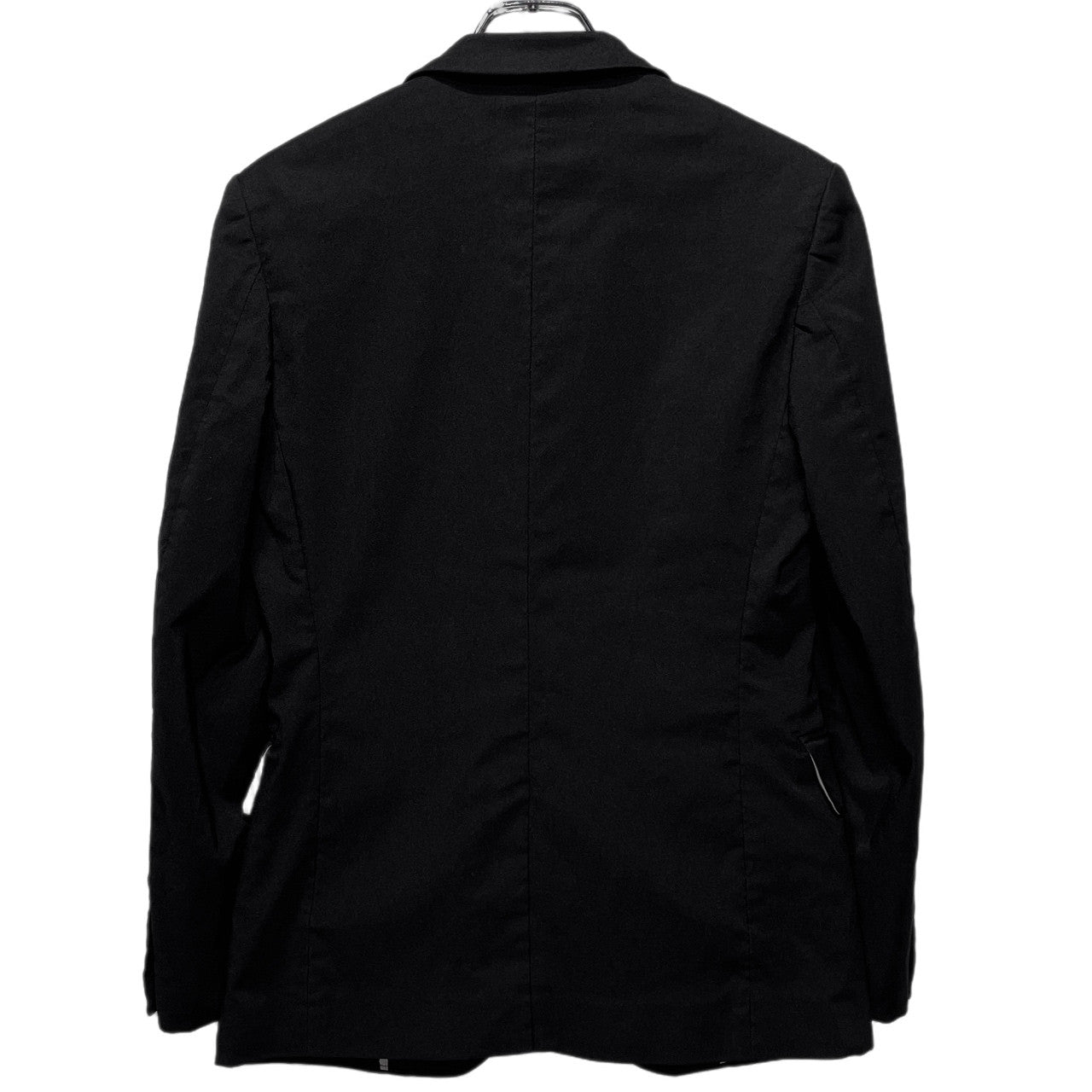 COMME des GARCONS HOMME PLUS 08SS ストレッチナイロンツイル製品染めナローピークドラペル1Bテーラードジャケット ブレザー アウター Archive Super Imposition スーパーインポジション コムデギャルソンオムプリュス メンズ