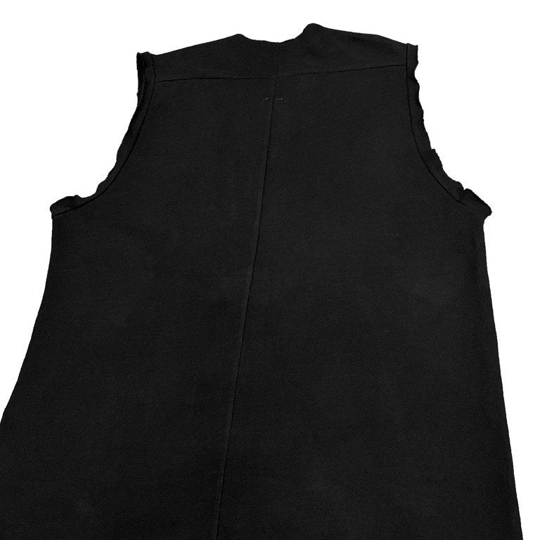 Rick Owens 23AW LUXOR TOP ルクソールトップ コットンレザー切替カットオフノースリーブベスト カットソー Tシャツ トップス シャツ ジャケット コート アウター RR02C7103BGCOL1 定価173,800円