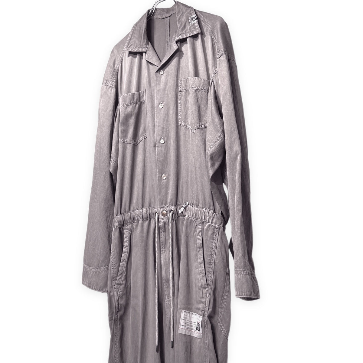 Maison MIHARA YASUHIRO MMY AGED JUMPSUIT エイジング加工レーヨンジャンプスーツ つなぎ オールインワン ジャケット パンツ ボトムス アウター A14PT062 定価85,800円 メゾンミハラヤスヒロ メンズ