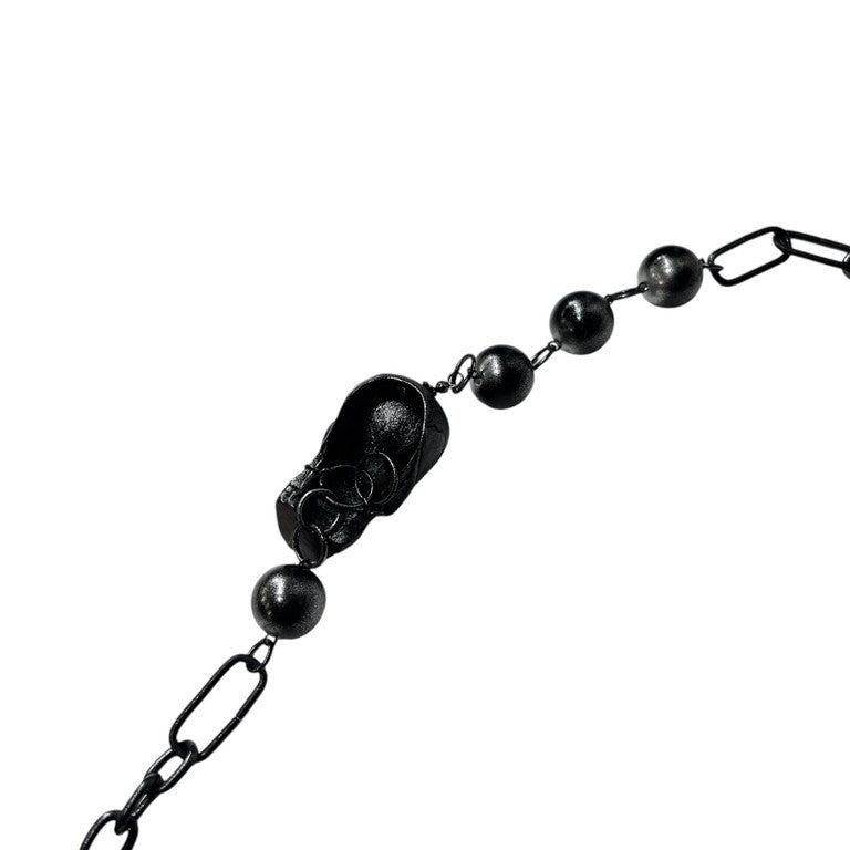 Jean Paul GAULTIER ビッグスカルダブルチェーンネックレス 一点物 激レア 希少 Archive 90s 00s JPG 未使用 ペンダント アクセサリー ジャンポールゴルチエ メンズ レディース ユニセックス