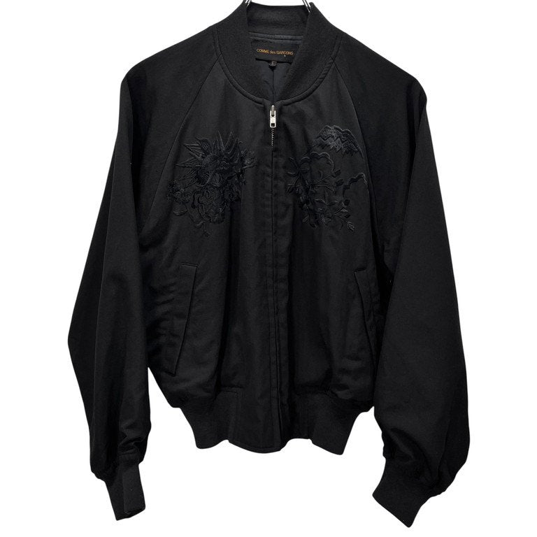 COMME des GARCONS 92SS ウールギャバジン富士龍刺繍スーベニアジャケット Archive Unfinished AD1991 90s 港商コラボ元ネタ 希少 スカジャン ブルゾン コート アウター コムデギャルソン