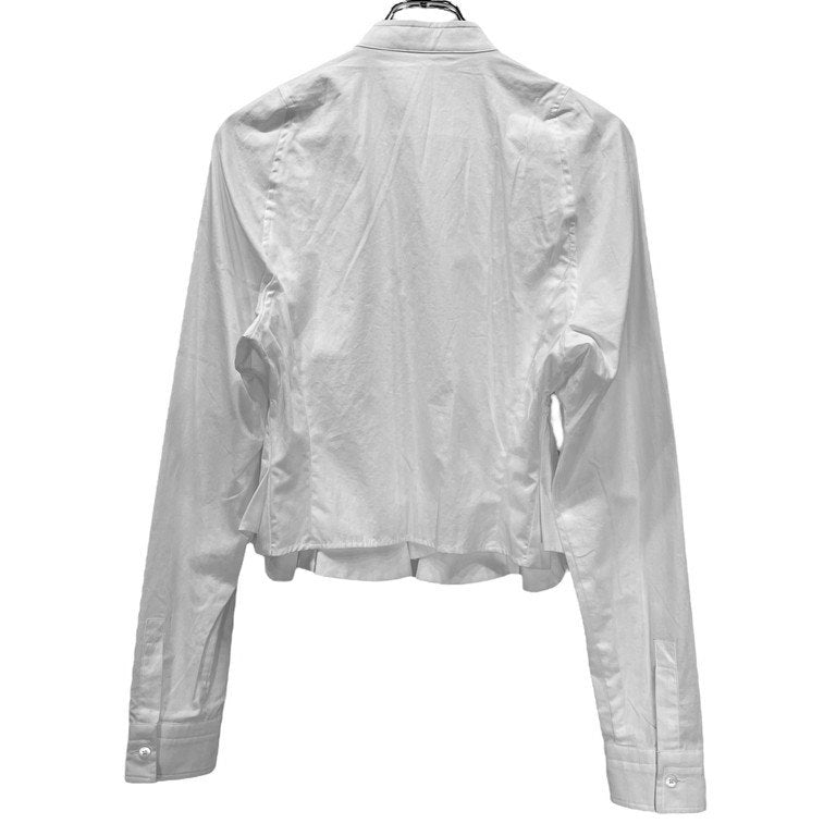 hussein chalayan 裾フリルスタンドカラーショートシャツジャケット Archive 00s トップス フセインチャラヤン レディース