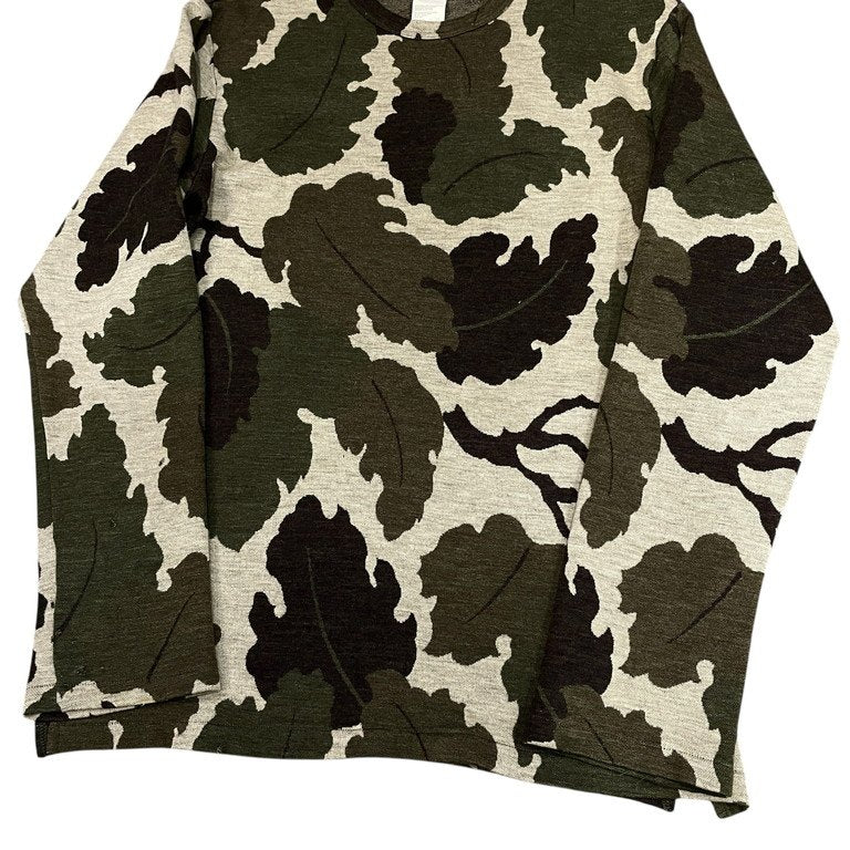 Yohji Yamamoto Pour Homme 02AW リーフカモフラージュオーバーサイズニットセーター カットソー Tシャツ トップス Archive 女優期 迷彩柄 ヨウジヤマモトプールオム メンズ