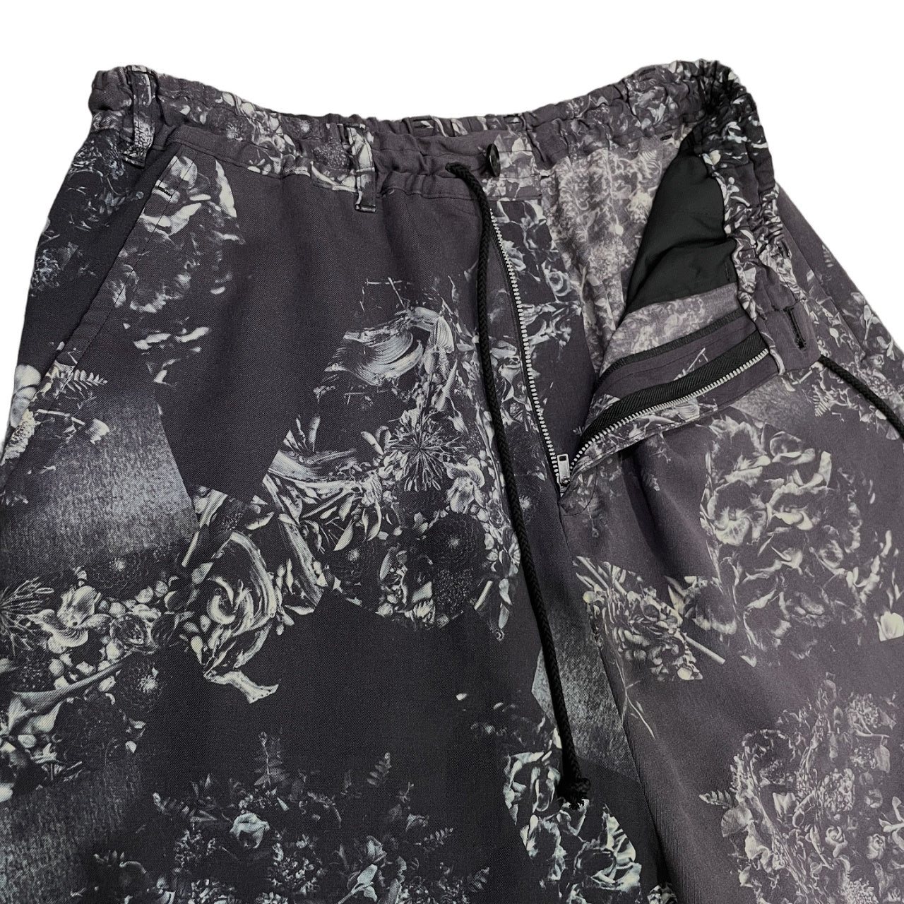 Ground Y 18SS Nicolai Bergmann フラワープリントサルエルワイドハーフパンツ ボトムス 花 Yohji Yamamoto グラウンドワイ ヨウジヤマモト ニコライバーグマン メンズ レディース ユニセックス