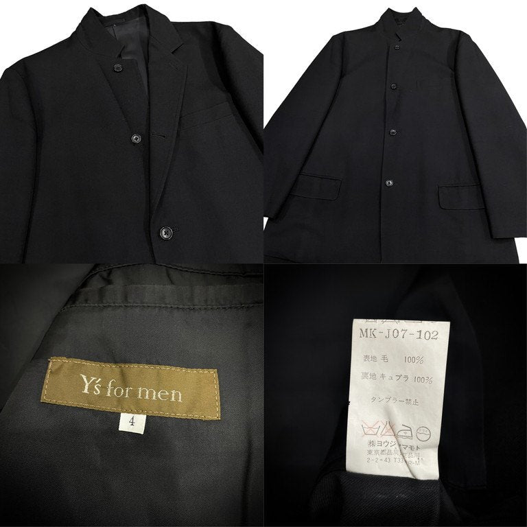 Y's for men スタンドカラー4Bテーラードジャケット ブレザー コート アウター Archive 90s Yohji Yamamoto