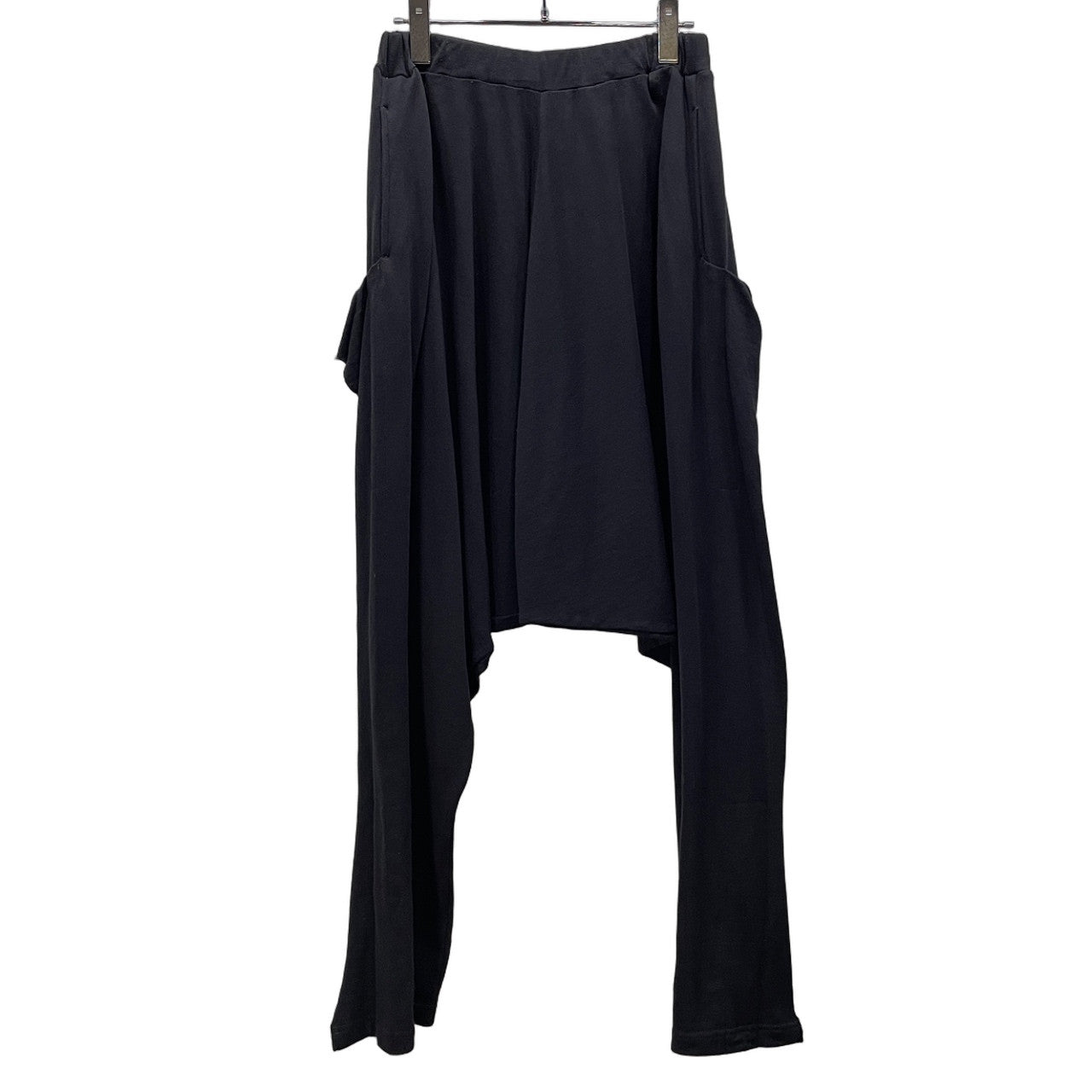 Yohji Yamamoto Femme 22AW SUPIMA HIGHWET CONPACT PLUSH SAROUEL スーピマコットンサイドフラシカットオフイージーサルエルパンツ 裁ち切り 定価49,500円 ボトムス ヨウジヤマモトファム レディース