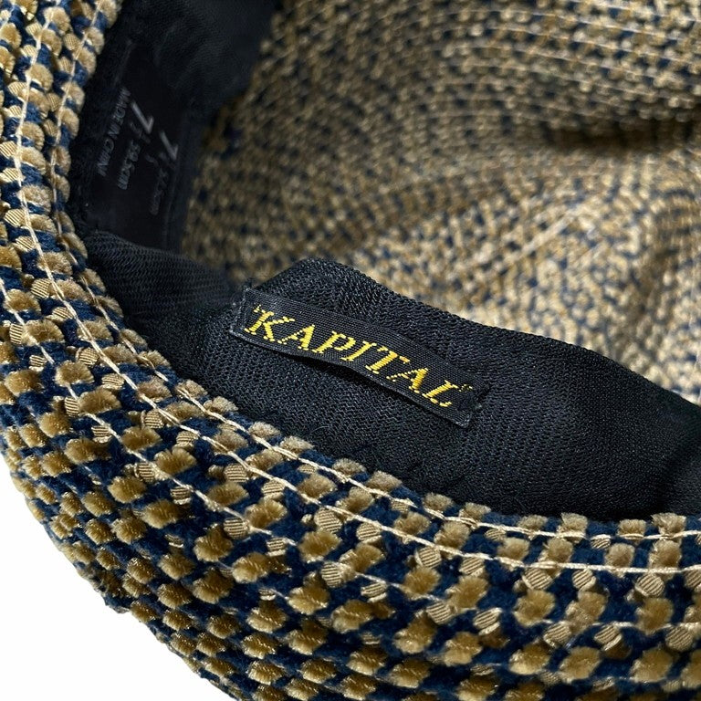 KAPITAL 14AW ベルベットブレード フェドーラHAT ハット フレンチリネンリボンハット 中折れハット ヘッドウェア 帽子 Archive キャピタル K1412XH309