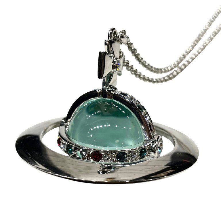 Vivienne Westwood GIANT 3D ORB PENDANT MINT GREEN Worlds End Limited ジャイアントオーブペンダント ネックレス ワールズエンド限定 ミントグリーン シルバー 定価82,500円 ヴィヴィアンウエストウッド メンズ レディース