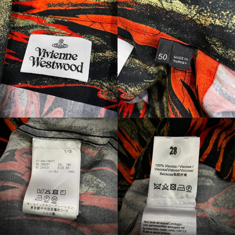 Vivienne Westwood 20AW レーヨン総柄ボタンダウンシャツ IMPORT インポート コレクションライン