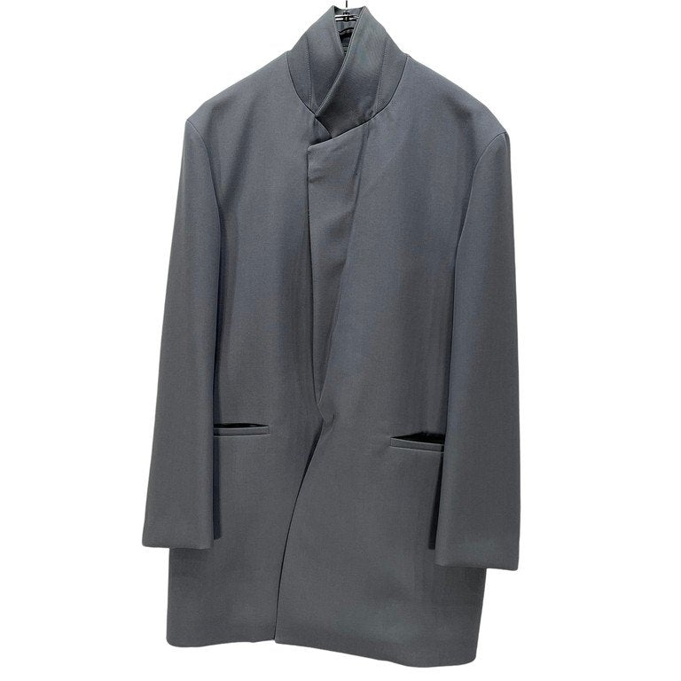 JIL SANDER 23SS WOOL GABARDINE JACKET ウールギャバジンラペルフックフライフロントテーラードジャケット ブレザー 比翼 スタンドカラー 定価339,900円 J22BN0120 J40103 JACKET 08 ジルサンダー メンズ