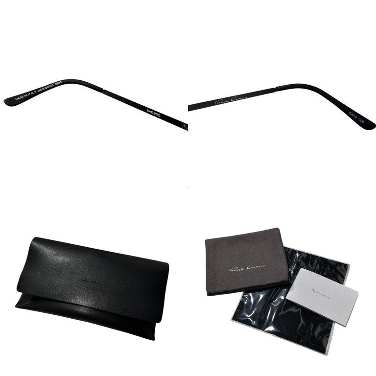 Rick Owens SHIELDING SUNGLASSES BLK TEMPLE / BLK LENSシールディングサングラス アイウェア 眼鏡 RG0000001 0909 リックオウエンス メンズ レディース ユニセックス