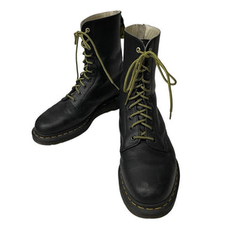 Y's × Dr.Martens 10EYE BOOT ワナマレザー10ホールレースアップバックジップロングブーツ シューズ 靴 クツ 定価63,800円 EU43 UK9 27.5cm Yohji Yamamoto ヨウジヤマモト ワイズ ドクターマーチン メンズ