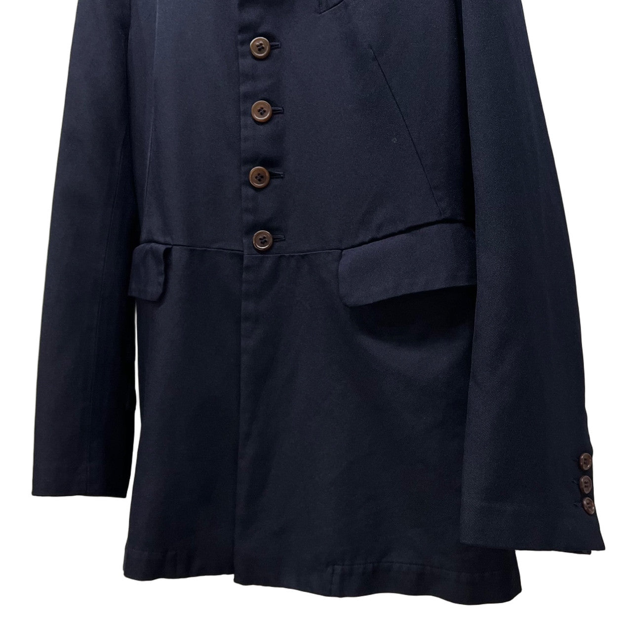 COMME des GARCONS COMME des GARCONS 15AW ポリエステル製品染めサイドラインテープデザイン5Bテーラードジャケット ブレザー ブルゾン コート アウター コムコム コムデギャルソン レディース