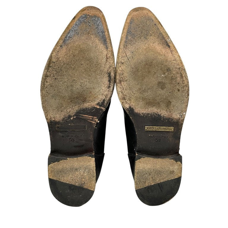 DOLCE&GABBANA レザーポインテッドトゥサイドゴアブーツ シューズ 靴 クツ D&G Archive ドルチェアンドガッバーナ メンズ レディース ユニセックス
