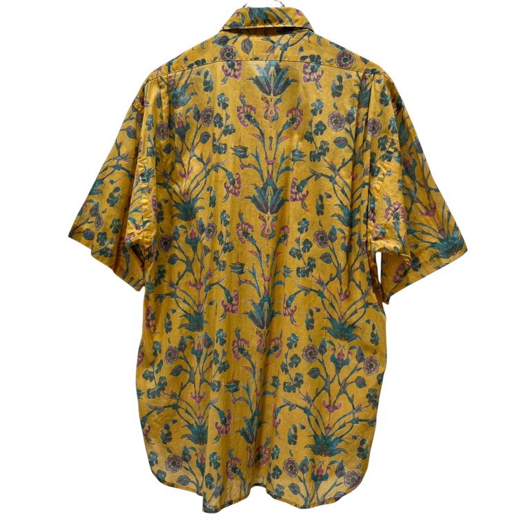C.P. COMPANY コットンガーゼフローラルプリントシャツ 総柄 花 フラワー 半袖 Archive 80s ブラウス トップス Massimo Osti マッシモオスティ シーピーカンパニー メンズ