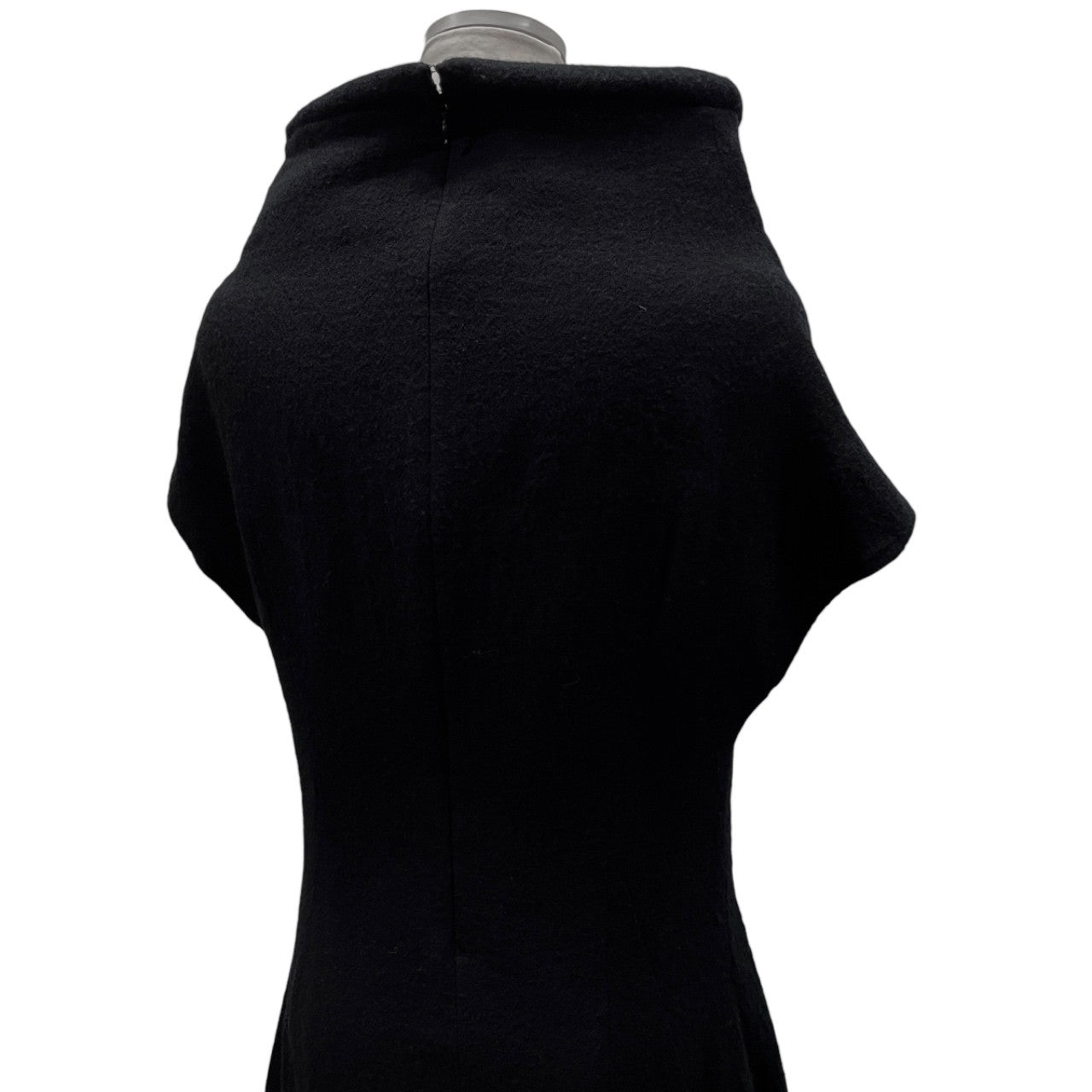 WXYZ Yohji Yamamoto ウールフラノオフネックゴムシャーリングノースリーブロングワンピース Archive 80s 90s ギャザー トップス アウター ヨウジヤマモト レディース