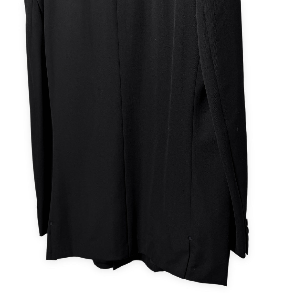 COMME des GARCONS HOMME PLUS 91AW ウールギャバジンピークドラペルダブルブレスト袖裏ストライプテーラードジャケット Archive 6.1 THE MEN ブレザー ブルゾン コート アウター コムデギャルソンオムプリュス メンズ