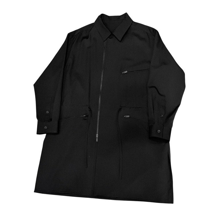 Yohji Yamamoto Pour Homme 22AW WOOL GABARDINE FASTENER BLOUSON ウールギャバジンファスナーロングブルゾン ジャケット コート シャツ Archive ヨウジヤマモトプールオム メンズ