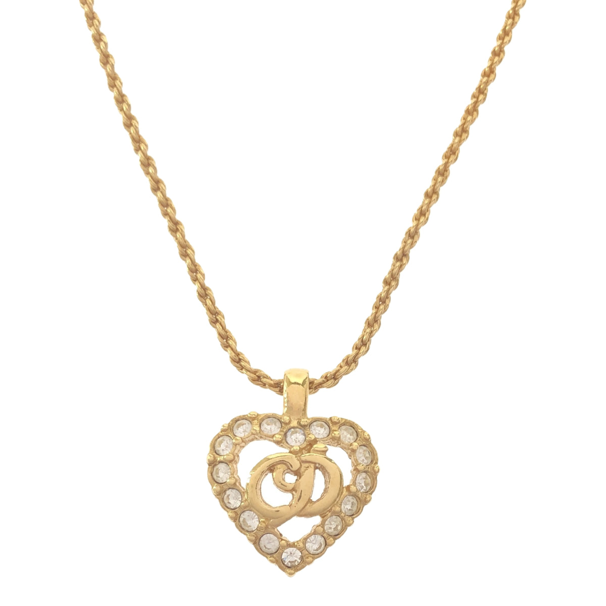 Christian Dior Christian Dior ネックレス CDロゴ ハート