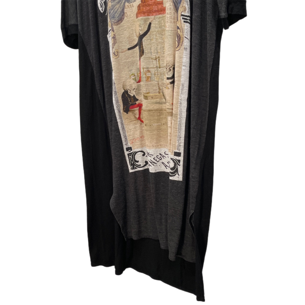 SHARE SPIRIT レーヨンリネンスカルプリントドルマンオーバーサイズカットソー Tシャツ トップス Tee T-shirt Y2K シェアスピリット メンズ