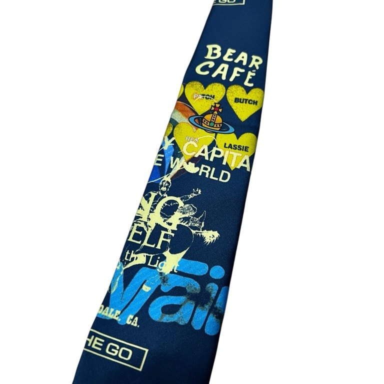 Vivienne Westwood オーブプリント総柄シルクネクタイ 小物 アクセサリー ヴィヴィアンウエストウッド メンズ