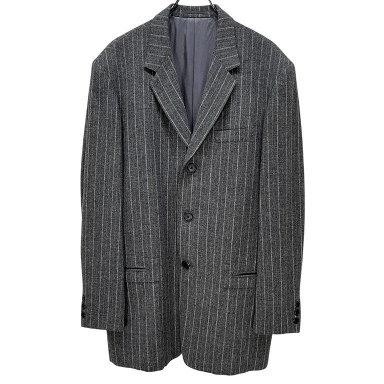 Y's for men グレーストライプウールツイードセットアップスーツ テーラードジャケット パンツ スラックス トラウザーズ Archive 90s Yohji Yamamoto Pour Homme ワイズフォーメン ヨウジヤマモトプールオム メンズ